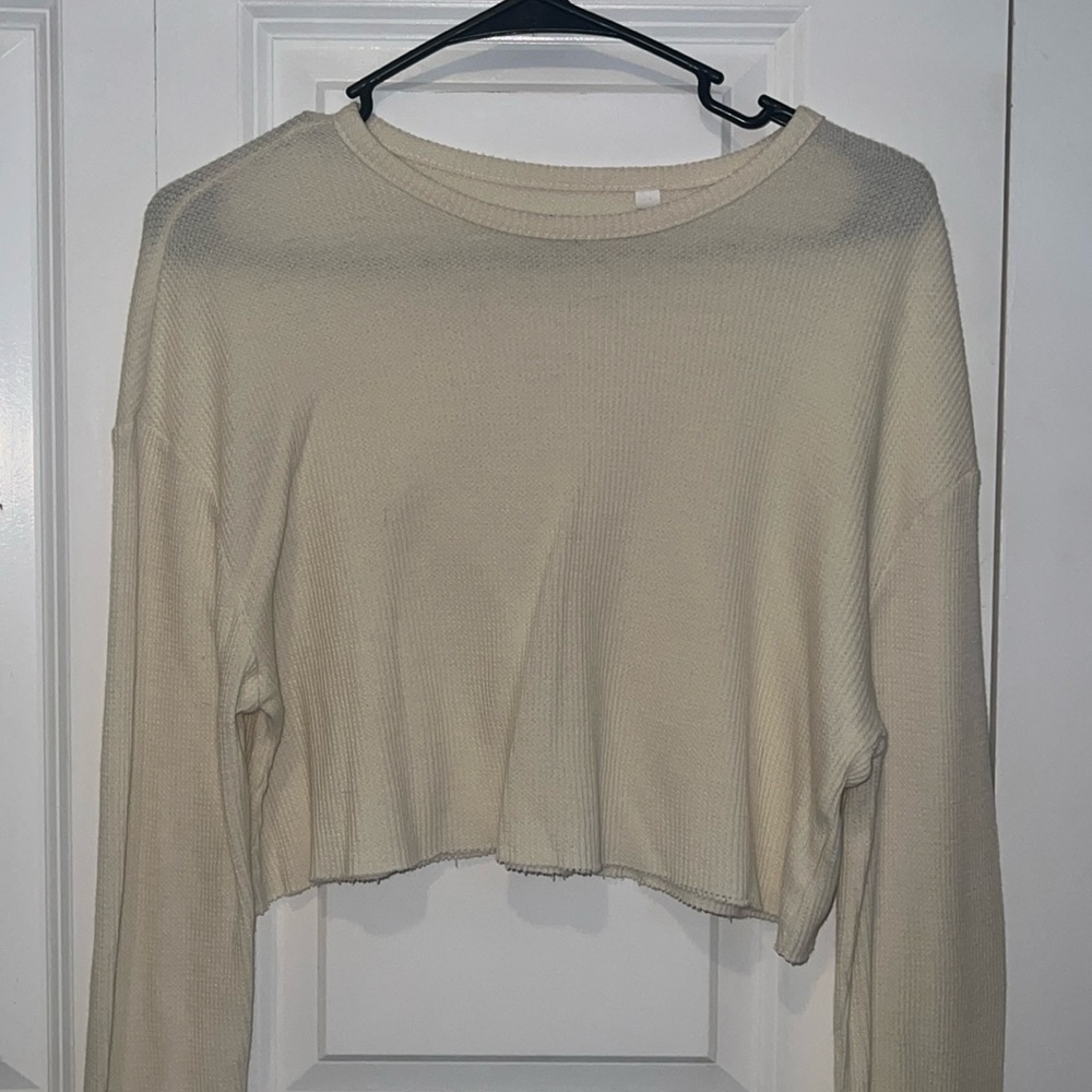 PacSun waffle crop shirt